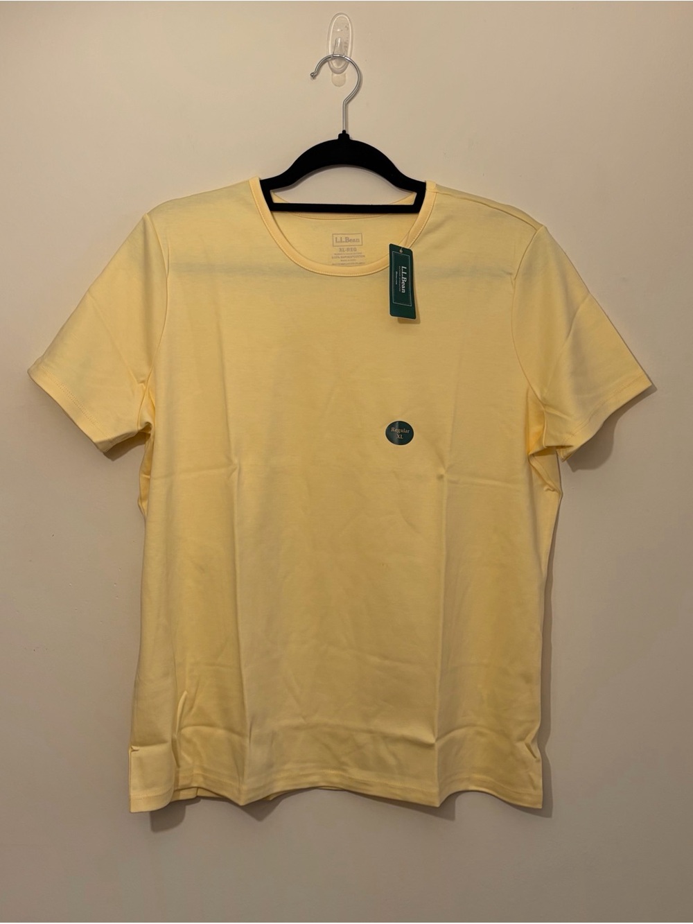 L.L. Bean Women’s Short-Sleeve Crewneck T-Shirt - Light Yellow